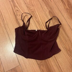 Burgundy Corset Garage Top